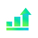 arrow up graph icon